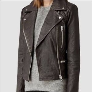 All Saints Bleeker Leather Biker Jacket size 2
